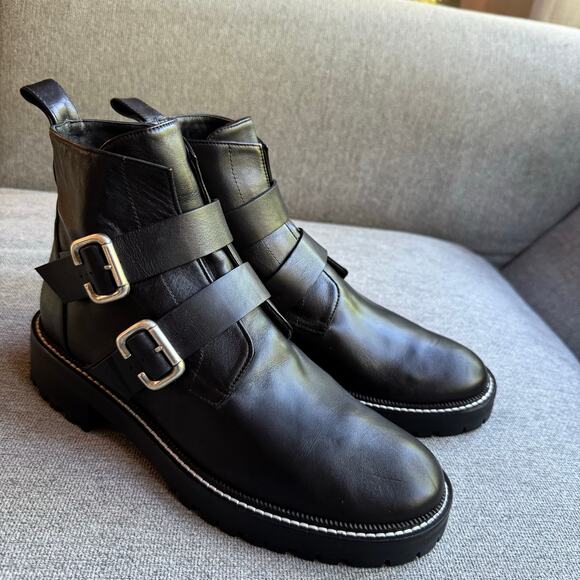 Freda Salvador Athena Sheaarling Leather Moto Boot Boho Women's Sz 8.5 - Picture 7 of 15